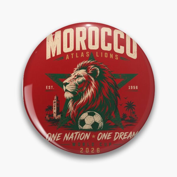 Item preview, Morocco Atlas Lions Vintage Soccer Fan T-Shirt | One Nation One Dream designed and sold by jhonass.