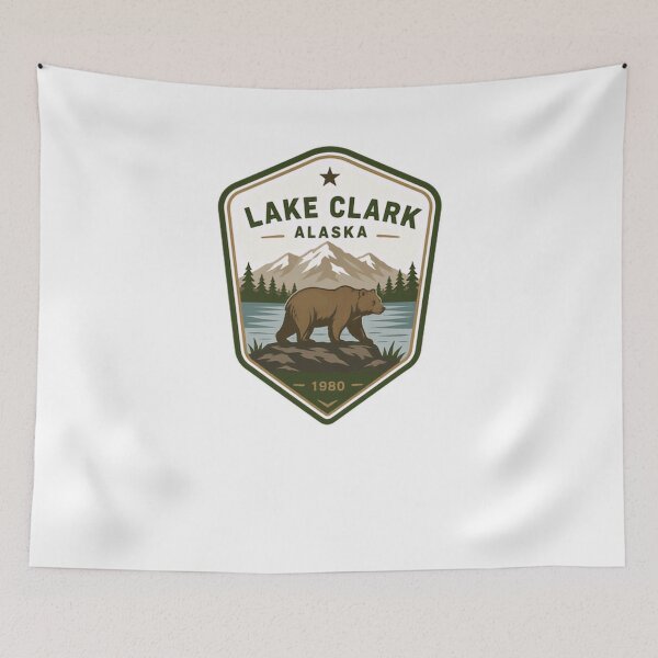 Item preview, Lake Clark Alaska 1980 National Park Bear Wilderness Traveler designed and sold by Simsimah26Parks.
