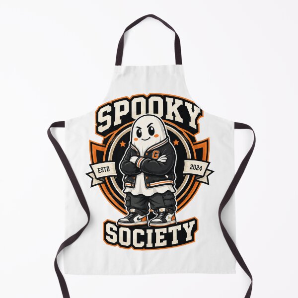 Item preview, Spooky Society Ghost Mascot Varsity Halloween Vector designed and sold by wizooo411.