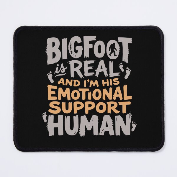 Item preview, Funny Bigfoot Emotional Support Human Retro Typography For Cryptid Lovers designed and sold by roarsomethings.