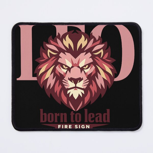 Item preview, Leo Born to Lead Zodiac - Geometric Fire Sign Lion designed and sold by Tokraz-art.