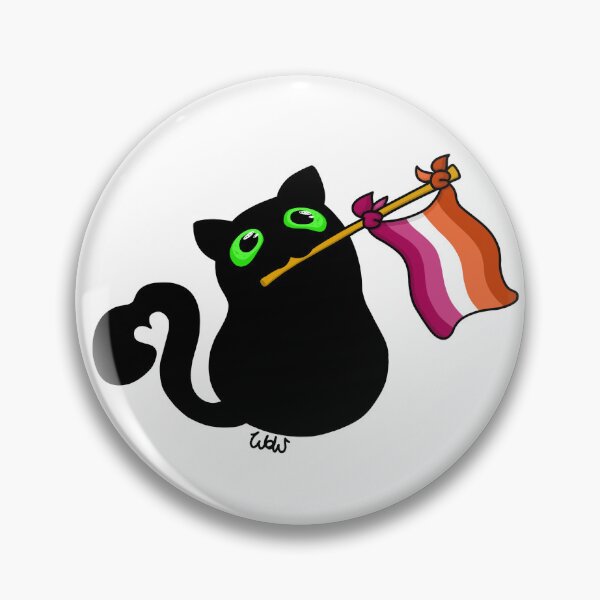 Item preview, Pride Flag Kitty - Lesbian designed and sold by WorksOfWhimsies.