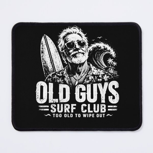 Item preview, Old Guys Surf Club Too Old To Wipe Out – Funny Vintage Surfer Beach Design designed and sold by PosiMCreations.