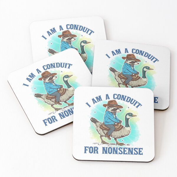 Item preview, I Am A Conduit For Nonsense Funny Cowboy Raccoon designed and sold by adnane1081.