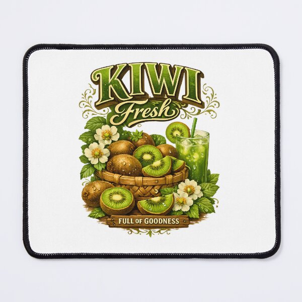 Item preview, Kiwi Fresh Vintage Fruit Typography T-Shirt designed and sold by M.Store.