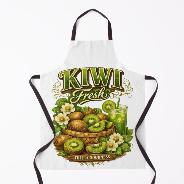 Item preview, Kiwi Fresh Vintage Fruit Typography T-Shirt designed and sold by M.Store.