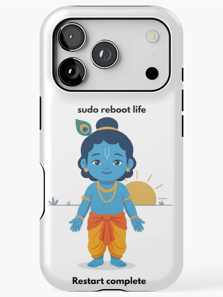 Thumbnail 1 of 4, iPhone Case, sudo reboot life | Linux Developer Sticker | Tech Humor designed and sold by BhaktiByte.
