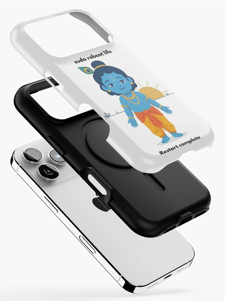 Thumbnail 2 of 4, iPhone Case, sudo reboot life | Linux Developer Sticker | Tech Humor designed and sold by BhaktiByte.
