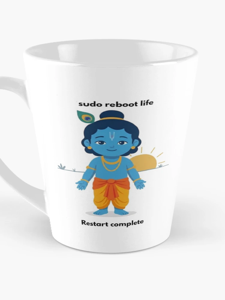 Thumbnail 3 of 4, Coffee Mug, sudo reboot life | Linux Developer Sticker | Tech Humor designed and sold by BhaktiByte.