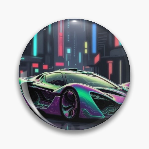 Item preview, Organic Neon Cyberpunk Hypercar Vector Poster designed and sold by Nexus Space.
