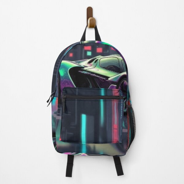 Aperçu de l'œuvre Affiche vectorielle d'hypercar cyberpunk néon organique créée et vendue par Nexus Space.