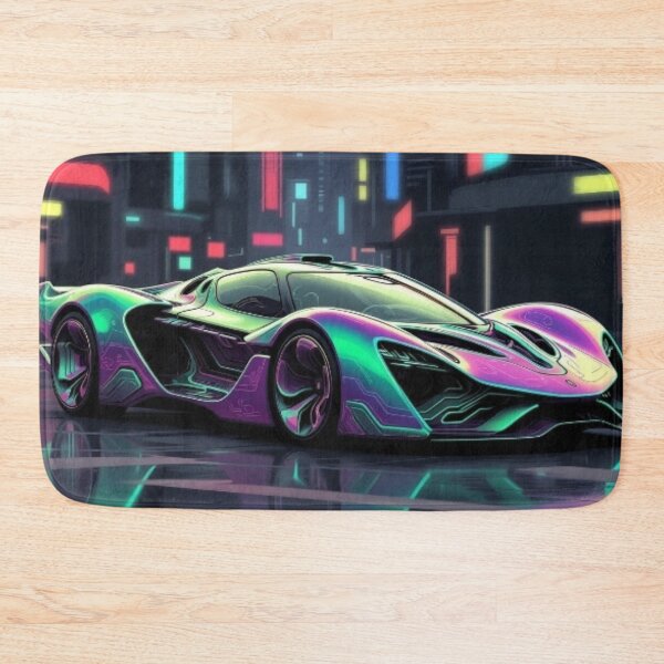 Item preview, Organic Neon Cyberpunk Hypercar Vector Poster designed and sold by Nexus Space.