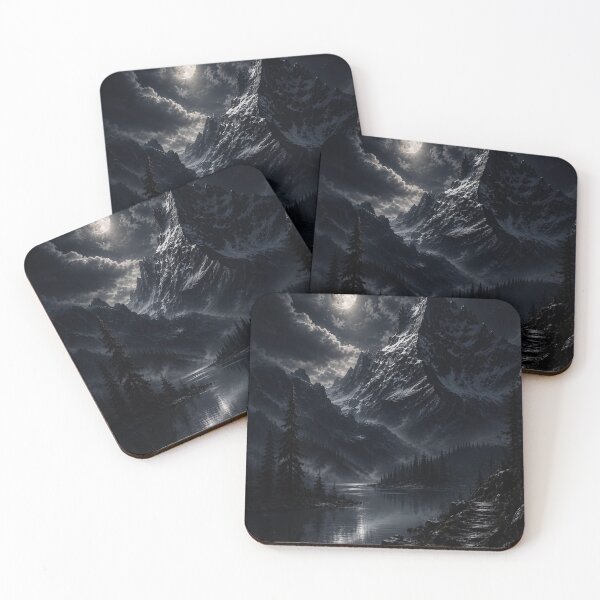 Item preview, Moonlit Mountain Lake | Night sky landscape ringer designed and sold by BHOWMIK STORE.