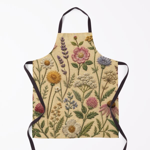 Item preview, Wildflower Botanical Faux Embroidery designed and sold by HavuNordicShop.