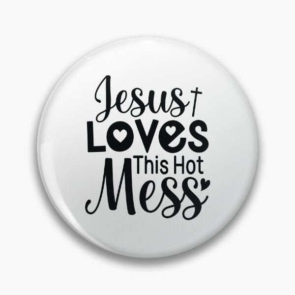 Item preview, Jesus Loves This Hot Mess - Easter Quotes Retro Vintage Aesthetic Cute Spring Christian Faith Gift designed and sold by FuzionRaptor.