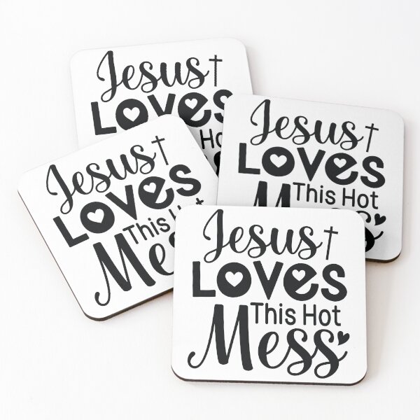 Item preview, Jesus Loves This Hot Mess - Easter Quotes Retro Vintage Aesthetic Cute Spring Christian Faith Gift designed and sold by FuzionRaptor.