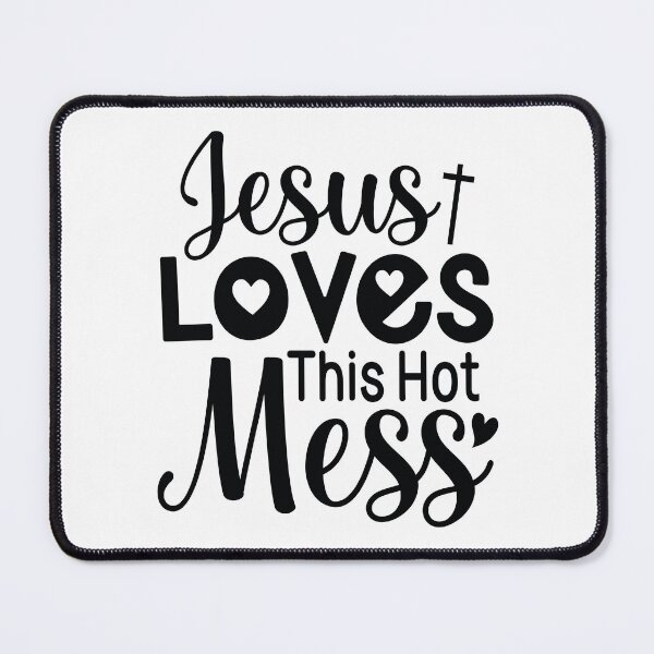 Item preview, Jesus Loves This Hot Mess - Easter Quotes Retro Vintage Aesthetic Cute Spring Christian Faith Gift designed and sold by FuzionRaptor.