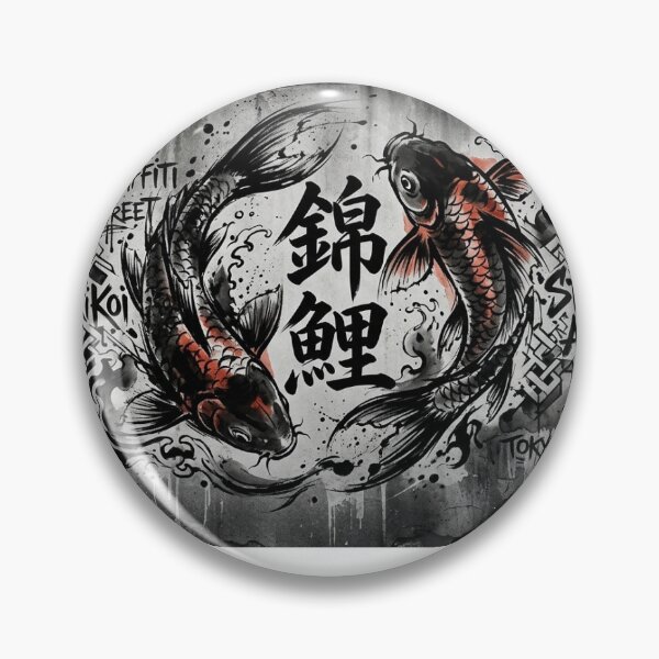 Item preview, Urban Sumi-e Koi Fish Graffiti Street Art designed and sold by pocpoc3579.