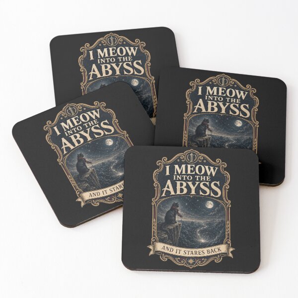 Item preview, I Meow Into the Abyss – And It Stares Back designed and sold by Soft Panic Studio.