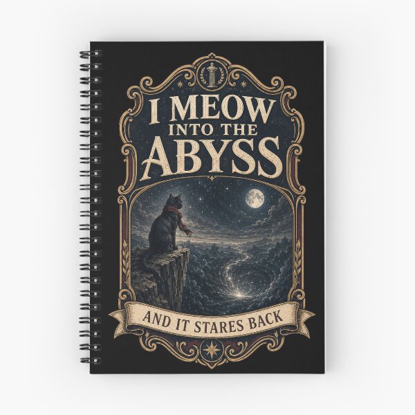 Item preview, I Meow Into the Abyss – And It Stares Back designed and sold by Soft Panic Studio.