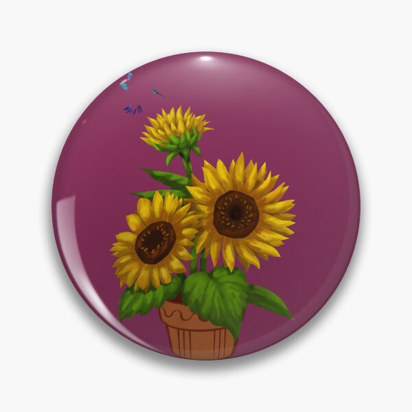 Item preview, Beautiful Sunflowers in a Clay Pot designed and sold by sisterthreein.