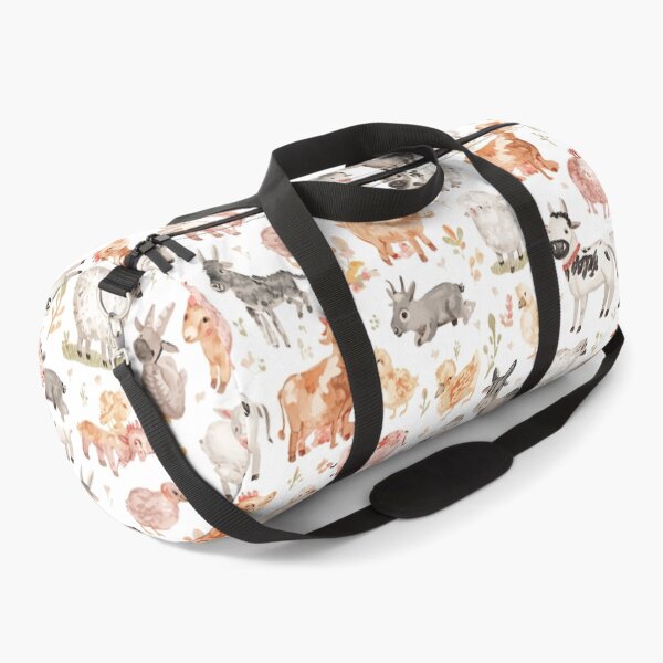 Item preview, Watercolor Cute Farm Animals Seamless Pattern designed and sold by mijaczeek.