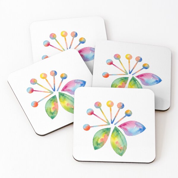 Item preview, Korean Traditional Colorful Minimal Botanical Watercolor Art designed and sold by Yiruda-Art.