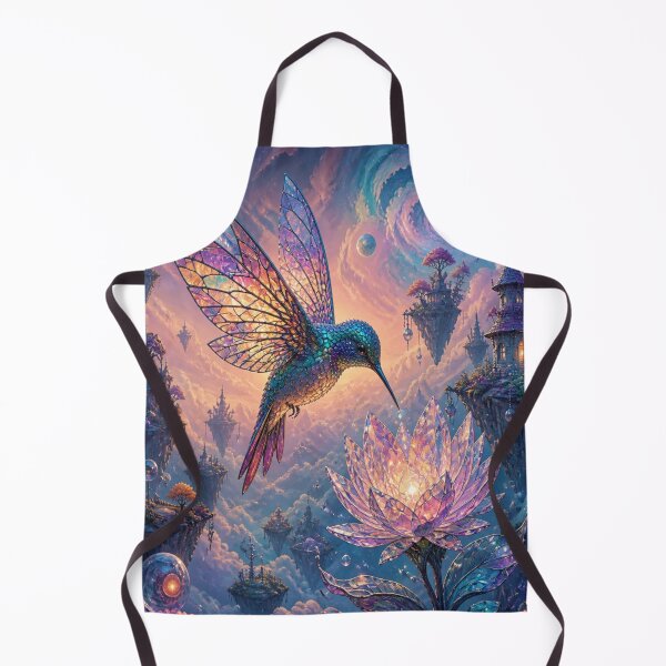 Item preview, Fantasy Hummingbird Glow – Surreal Lotus Sky designed and sold by FotoworldEdel.