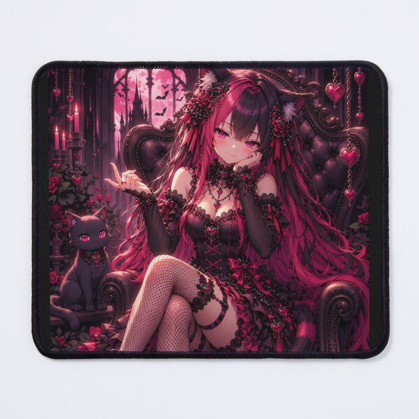 Item preview, Gothic Throne Neko – Dark Rose Queen Aesthetic designed and sold by Revyra.