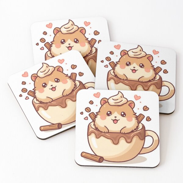 Item preview, Cute Coffee Hamster Kawaii Sticker | Cozy Coffee Lover Gift designed and sold by Stylestickers55.