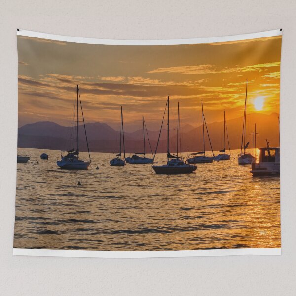 Item preview, Bardolino Sunset and Silhouetted Yachts designed and sold by Violaman.