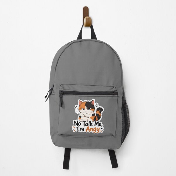 Item preview, "No Talk Me I’m Angy" Funny Calico Cat Introvert Quote designed and sold by Adjie Triawan.