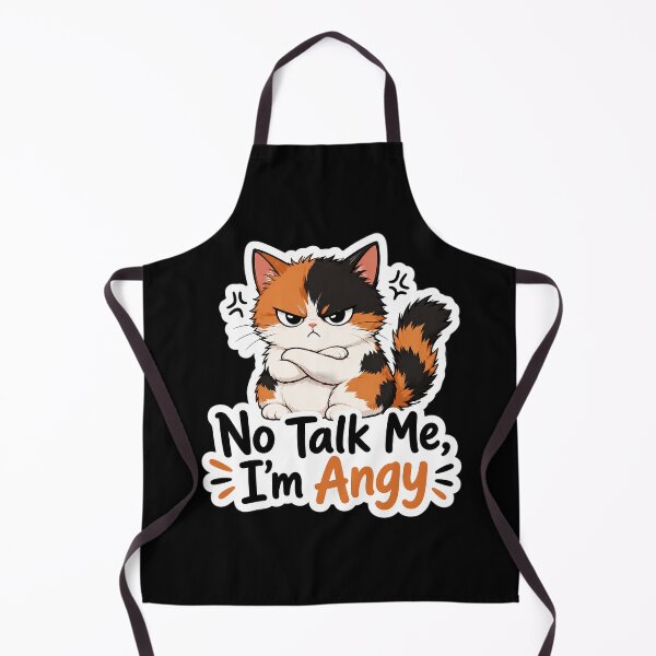 Item preview, "No Talk Me I’m Angy" Funny Calico Cat Introvert Quote designed and sold by Adjie Triawan.