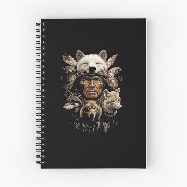 Item preview, Native American Wolf Chief Warrior Wolves Totem designed and sold by Gbriel3.