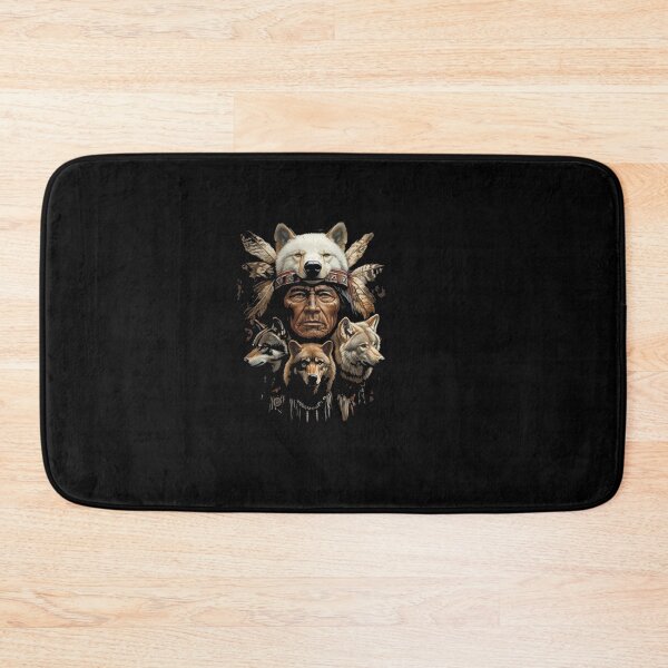 Item preview, Native American Wolf Chief Warrior Wolves Totem designed and sold by Gbriel3.