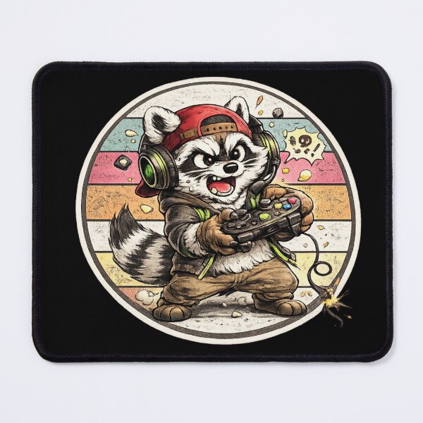Item preview, Funny Gamer Raccoon Design designed and sold by StyleBloomes.
