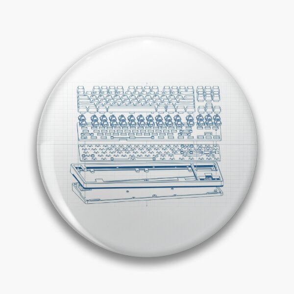 Item preview, Custom Keyboard Exploded Build Diagram - PCB Case Plate Poster designed and sold by IconicVectors.