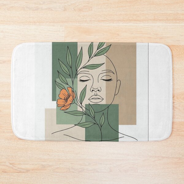 Item preview, Abstract Line Art Woman Botanical Boho designed and sold by NNCollection.