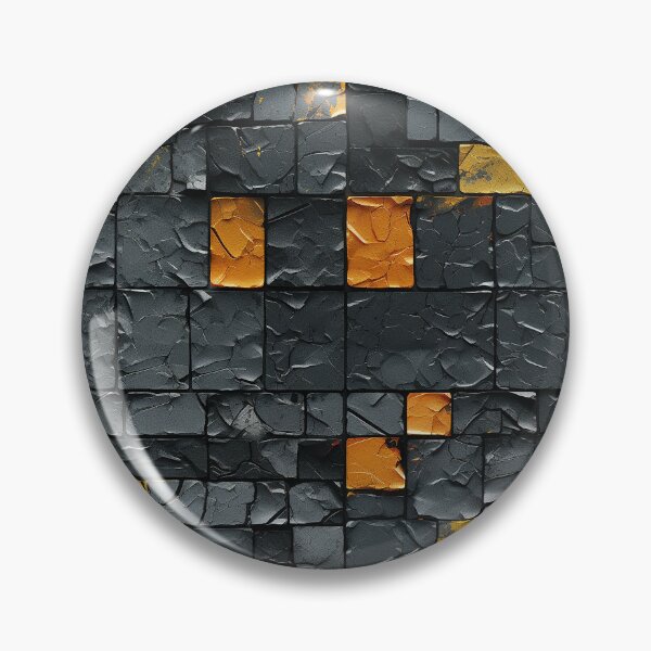 Item preview, Dark Charcoal Gold Block Grid Seamless Photo Texture designed and sold by DigitaICraft.
