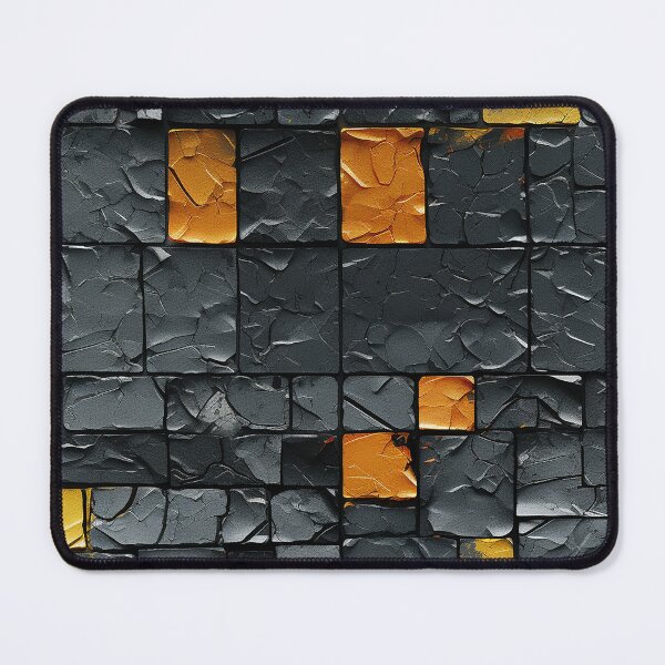 Item preview, Dark Charcoal Gold Block Grid Seamless Photo Texture designed and sold by DigitaICraft.