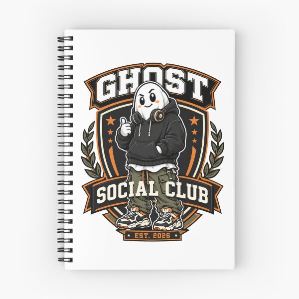 Item preview, Ghost Social Club Premium Mascot Halloween Vector designed and sold by wizooo411.