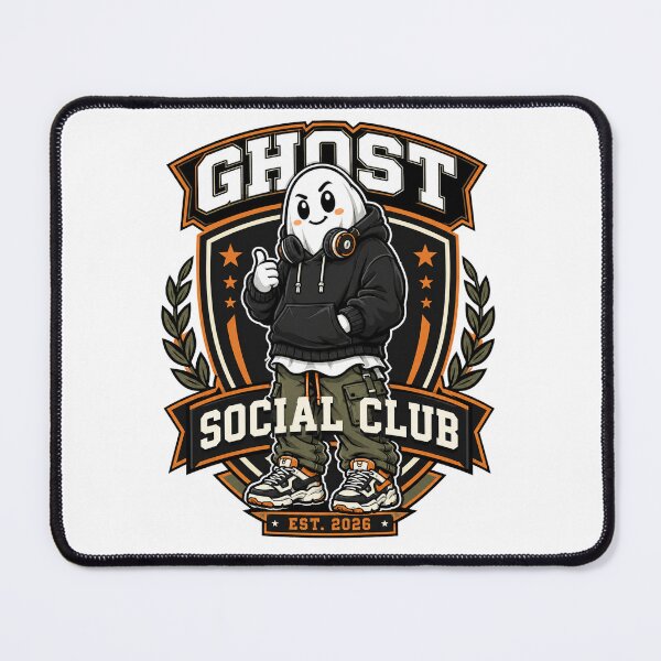 Item preview, Ghost Social Club Premium Mascot Halloween Vector designed and sold by wizooo411.