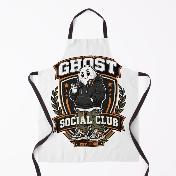 Item preview, Ghost Social Club Premium Mascot Halloween Vector designed and sold by wizooo411.