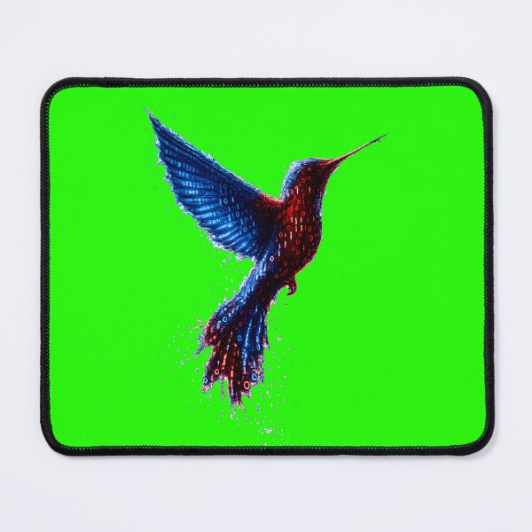 Item preview, Binary Hummingbird Red Blue designed and sold by Kicor.