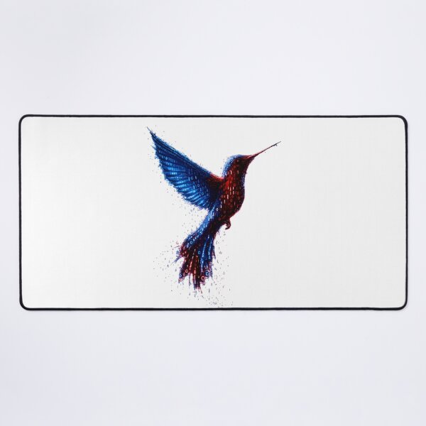 Item preview, Binary Hummingbird Red Blue designed and sold by Kicor.