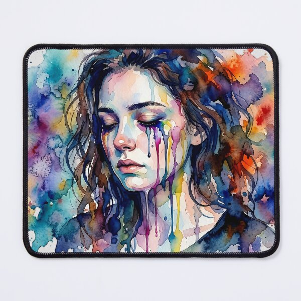 Item preview, Silent Emotions | Abstract Watercolor Woman designed and sold by Y-MOONSTAR.