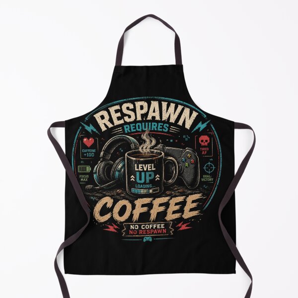 Aperçu de l'œuvre Respawn exige du café. Vie de joueur. créée et vendue par RetroPlus.