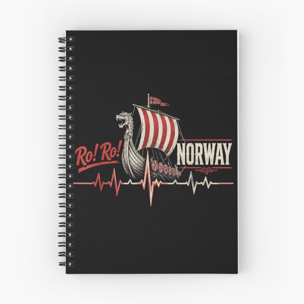 Item preview, Ro Ro Norway Viking Longship EKG Heartbeat Norse Heritage Graphic T-Shirt designed and sold by GalenoHenley.