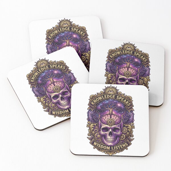Item preview, Knowledge Speaks Wisdom Listens Cosmic Skull Tarot designed and sold by Doulouxhop.