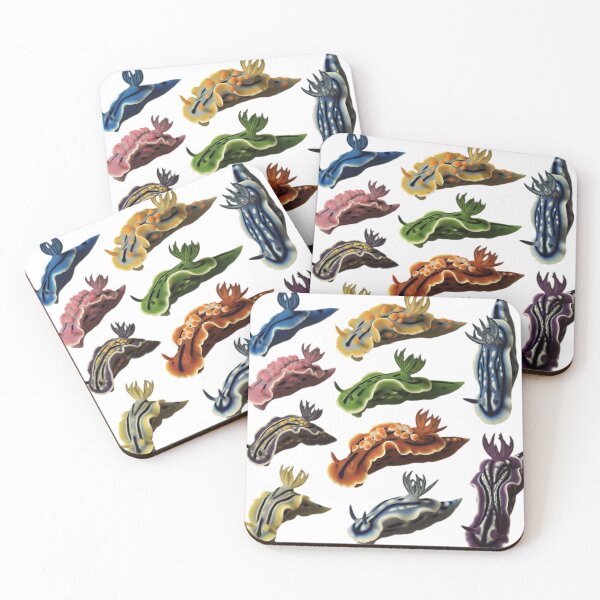 Item preview, Colorful Nudibranch Sea Slugs designed and sold by Hersirart.